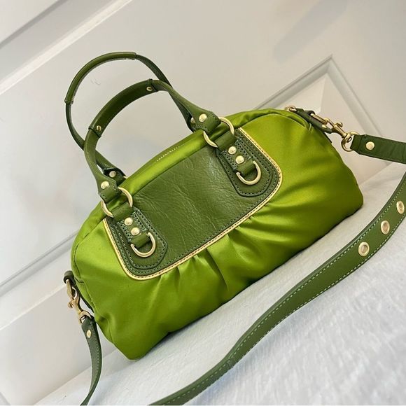 *RARE* COACH Lime Green Madison Ashley Tote Crossbody Satchel - Picture 2 of 16